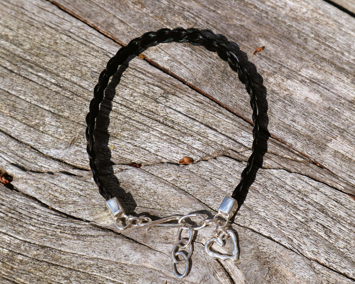 horse hair flat braided bracelet