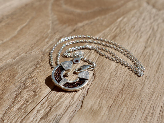 Horsetails Horseshoe pendant